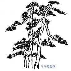 古代的树怎么画简笔画