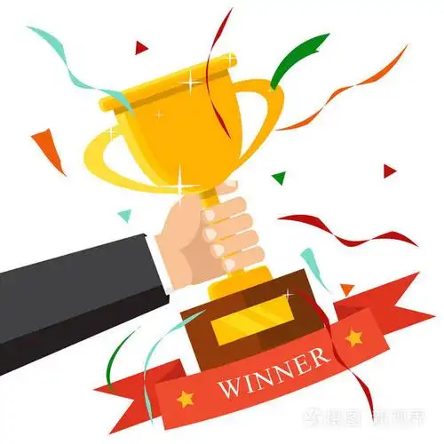 冠军奖杯平面图标.金冠军杯.冠军