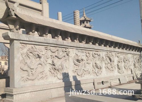 家庭天青石浮雕壁画庭院青石石雕屏风效果图别墅浮雕墙价格