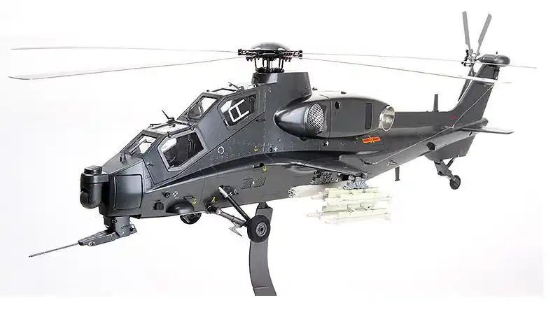 特尔博124直十直10武装直升机模型铝合金精细版丨仿真军事模型丨收藏