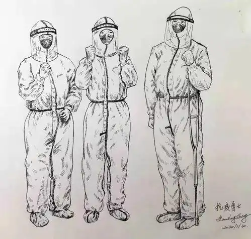 如何画抗击疫情简笔画?_知识 - 名片网