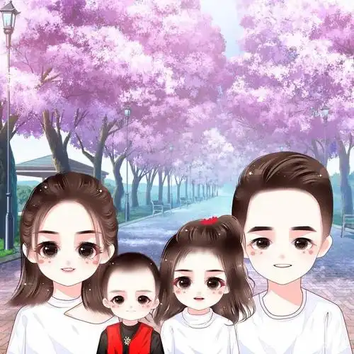 头像也能很好看,一家四口头像合集