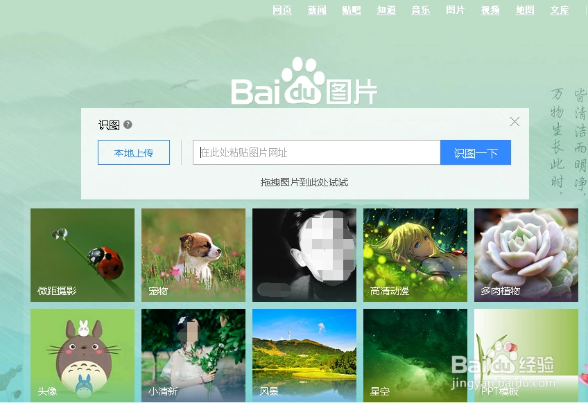 点击本地上传,用来上传你要搜索的图片.