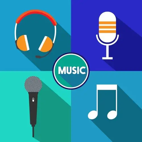 扁平音乐图标设计