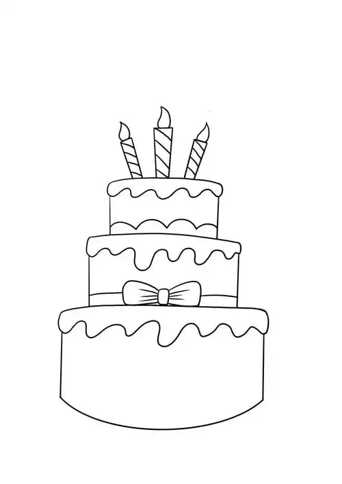 蛋糕简笔画卡通画蛋糕儿童画
