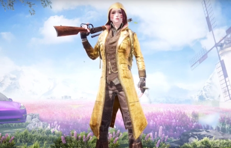 第一款,至尊金龙和平精英黄金风衣