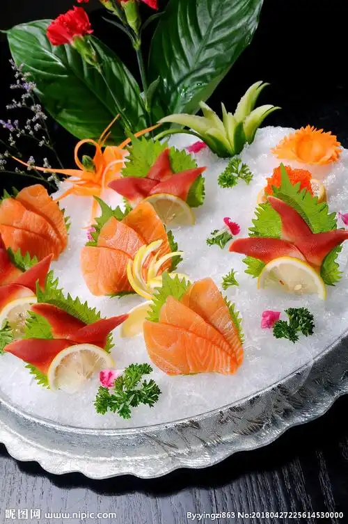 三文鱼北极贝图片