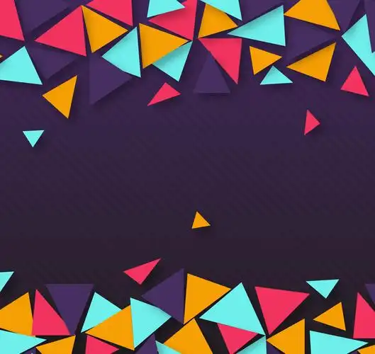 质感彩色三角形背景矢量素材