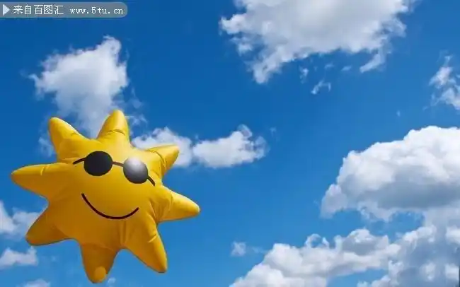 蓝天下的气球图片素材