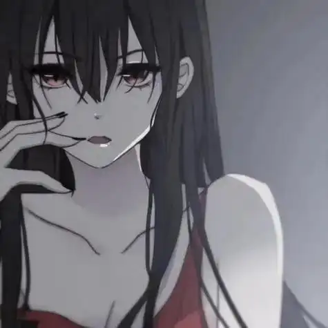 暗黑系霸气高冷动漫女生头像