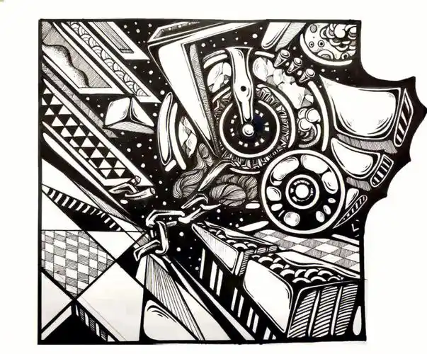 来几幅视觉传达设计黑白构成设计