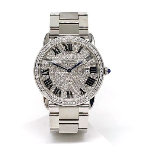 【二手95新】卡地亚 伦敦系列 36solo后钻满天星 钢带 石英 w6701005