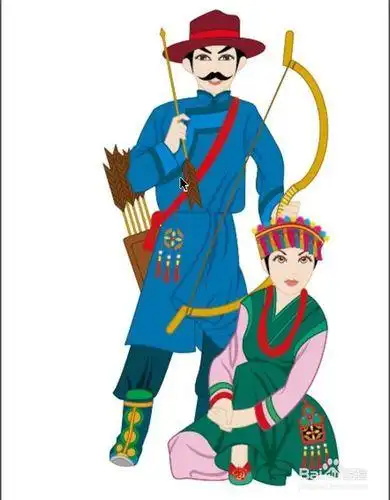 锡伯族人手抄报 怎么画手抄报手抄报设计图高清  少数 服饰 人物简笔