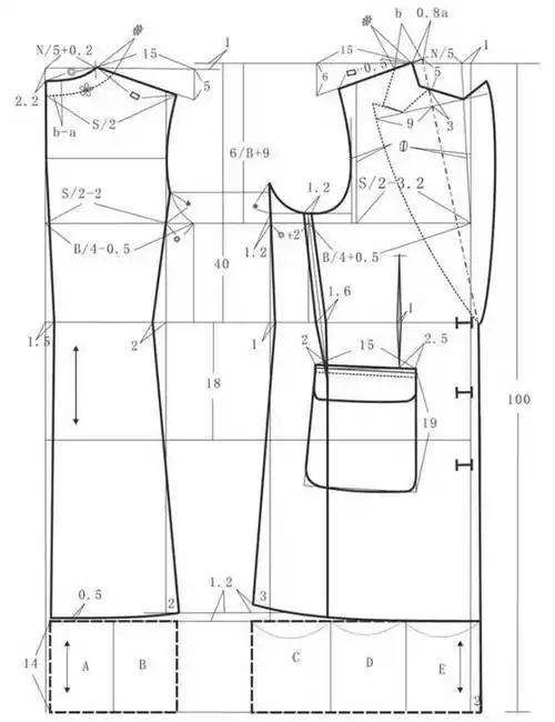 6款女士大衣外套的制版图纸及工艺要求