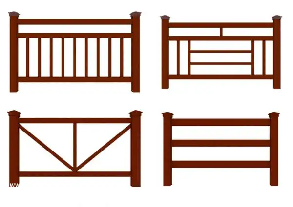 防腐木栏杆实木围栏户外园林景观防腐木菠萝格柳桉木栏杆扶手(元/米)-