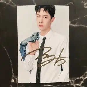 王一博签名照亲笔签名无仿无印刷保真陈情令明星周边粉丝应援礼物