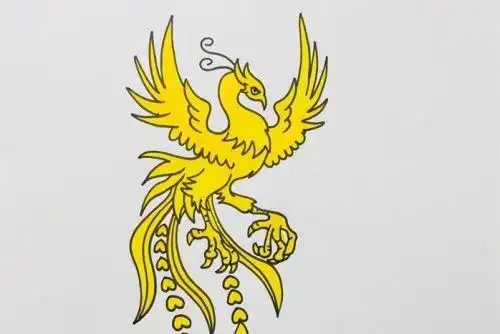 霸气古风凤凰简笔画怎么画简单飞翔凤凰简笔画步骤