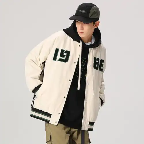 threesons潮牌棒球服男春秋新款ins大码宽松男生休闲夹克潮流