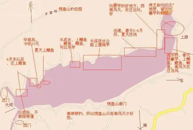 水库钓鱼,垂钓者们真可尽得自然水域垂钓的风趣,又可得多有所获的喜悦