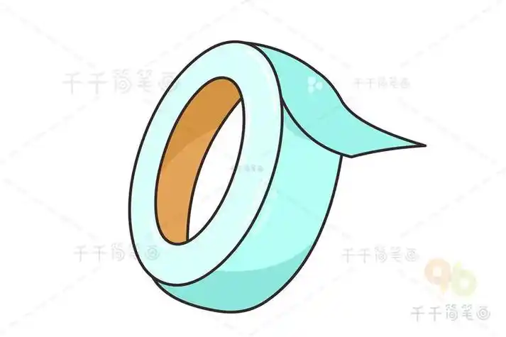 胶带简笔画颜色