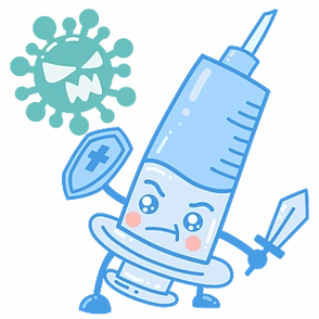 新冠疫苗卡通拟人图案