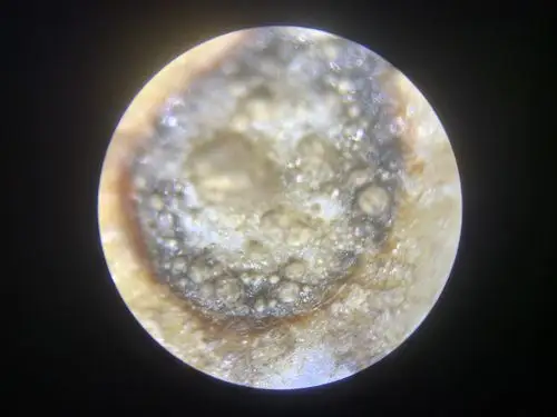 元青花锦香亭人物故事纹大罐赏析(附:100倍放大镜老化痕迹微观图)