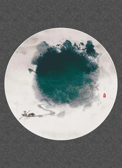 我的十三幅圆形写意国画习作