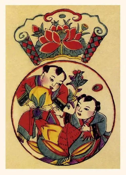 一组明清时期的年画,异彩纷呈,赏心悦目