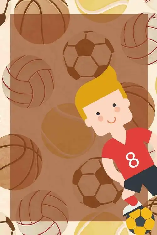 可爱简约小清新体育锻炼卡通