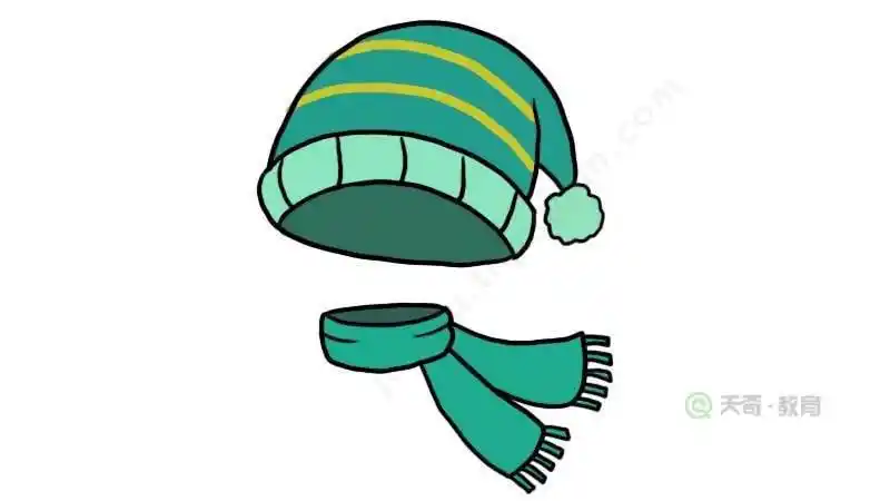 围巾简笔画 围巾简笔画冬天