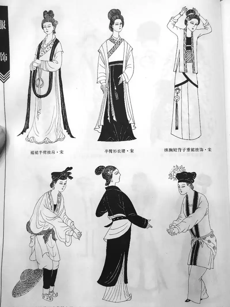画痴92中国古代造型装饰(宋) 宋朝服饰一般指宋朝流行的服饰 ,包括