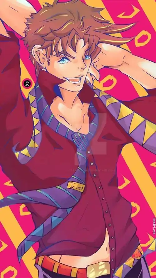 第二代jojo的奇妙冒险男主角乔瑟夫·乔斯达手机壁纸图片(2)