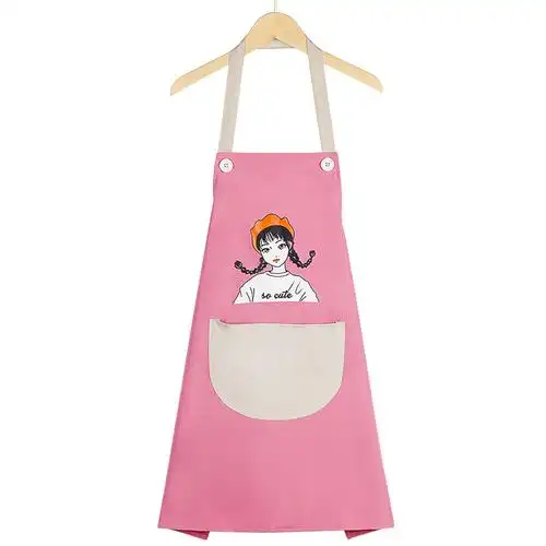 卡通围裙时尚可爱防水防水工工作服围腰日式厨房围裙