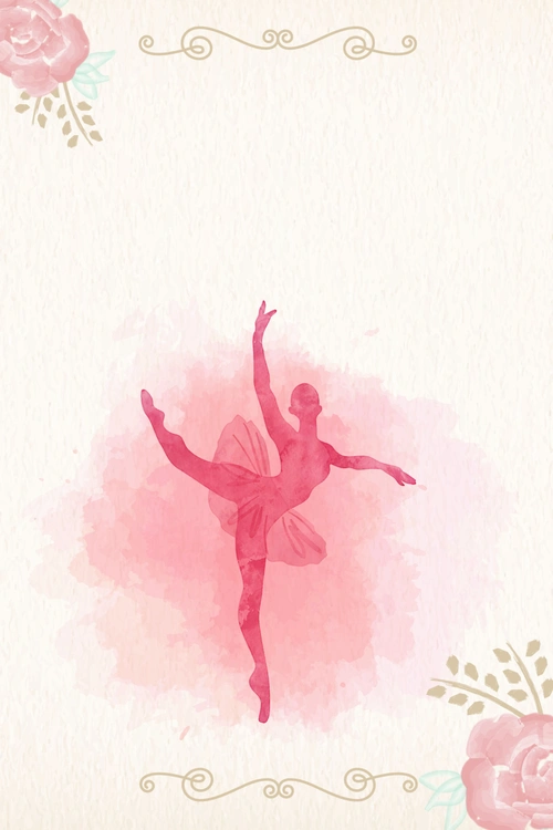 矢量手绘女性芭蕾舞海报背景 - 当图网