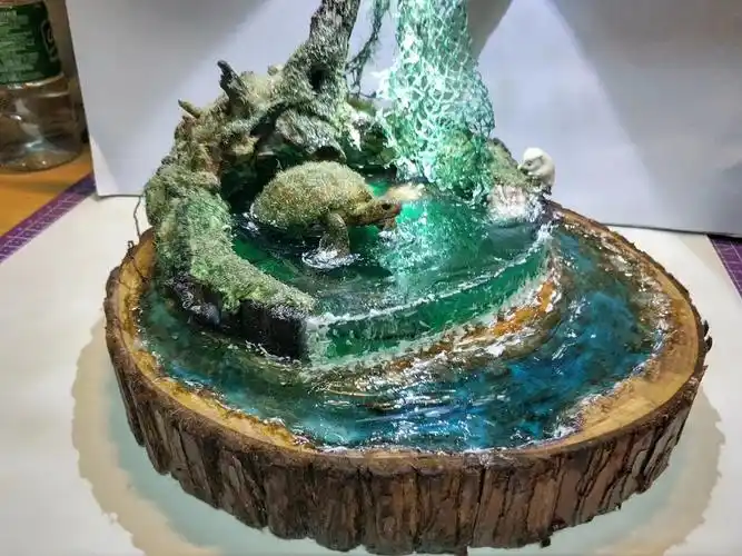 滴胶景观摆件—《绝境》|手工艺|工艺品设计|简随行 - 原创作品