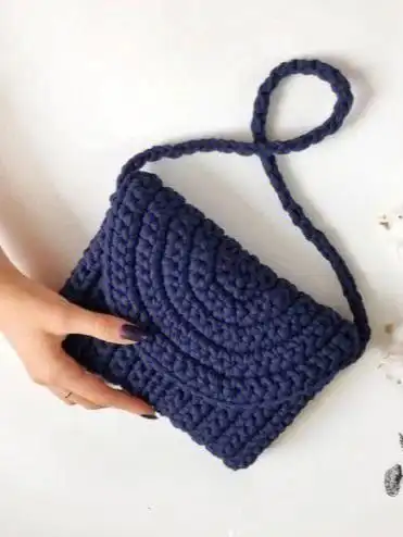 钩针编织简单短针中长针包包附图解