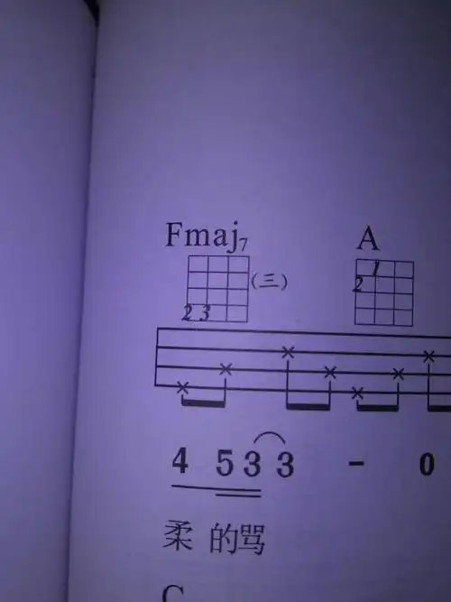 fmaj7那里怎么按,尤克里里,4弦谱,和弦