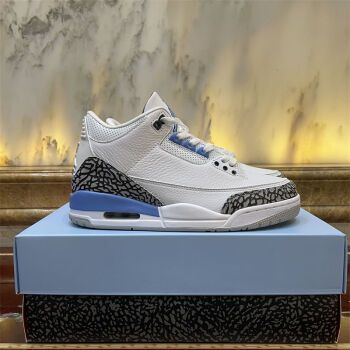 海外订单 aj3藤原浩北卡蓝高帮篮球鞋男女 三c8532 104北卡蓝 40 正常