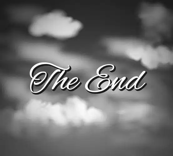 创意剧终艺术字背景矢量素材