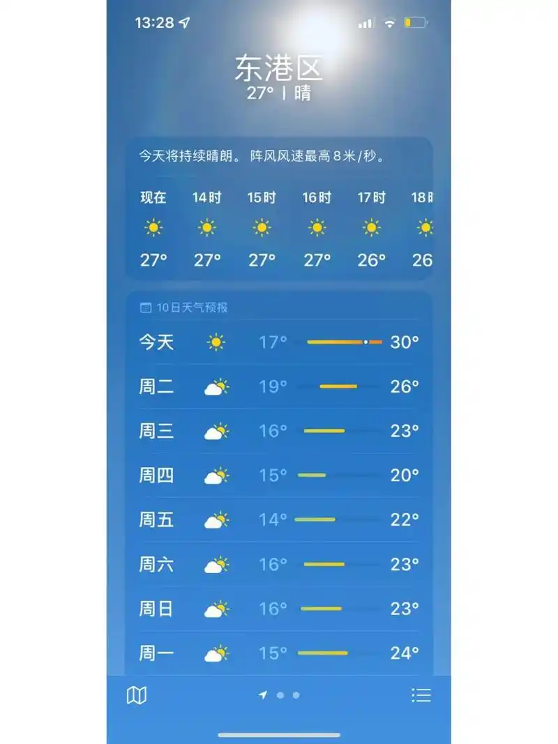 日照天气 日照本周天气,特别适合来海边玩,这种天气在海边非常出片吆