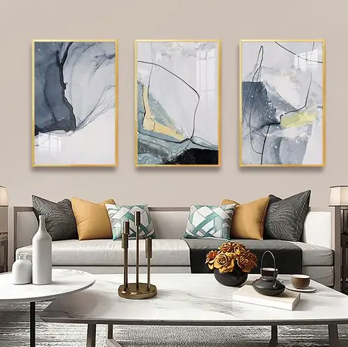 > 凯峰泰生活设计馆 > 北欧壁画三联组合沙发背景墙客厅装饰画现代