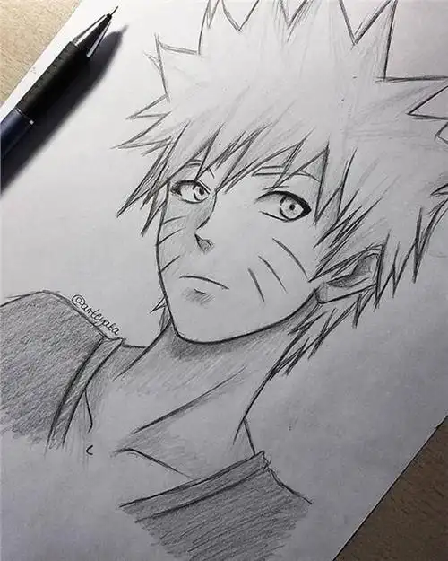 精美的火影忍者人物素描绘画图(超级帅的一组火影忍者素描画)(4)