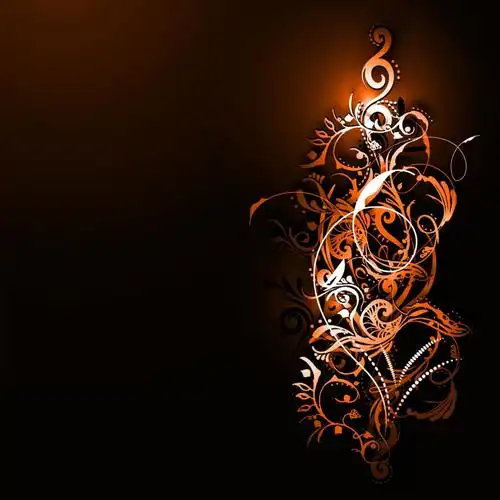 黑暗背景艺术花纹矢量素材下载