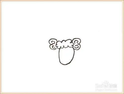 一笔一笔教你画绵羊简笔画长着羊角的山羊简笔画画法图片步骤第5步