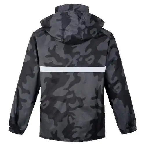 灰白迷彩 雨衣雨裤套装 男分体成人徒步户外雨衣加厚防水钓鱼摩托车