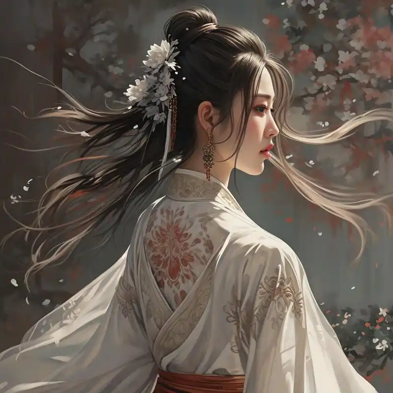 94古风背面女生头像精选96 探索古风的韵味,这组背面女生头像带你