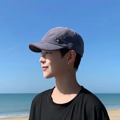 小号小头围帽子短帽檐男生棒球帽男ins潮个性2021显脸小鸭舌帽