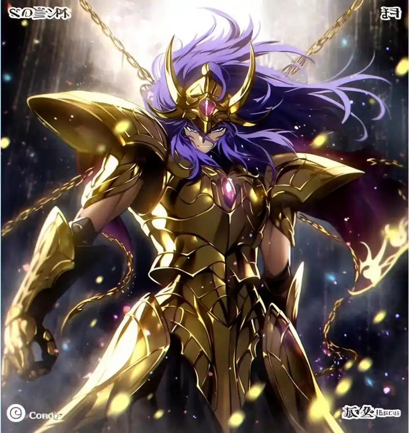 一组ai生成的天蝎座黄金圣斗士插画,只能说神似.