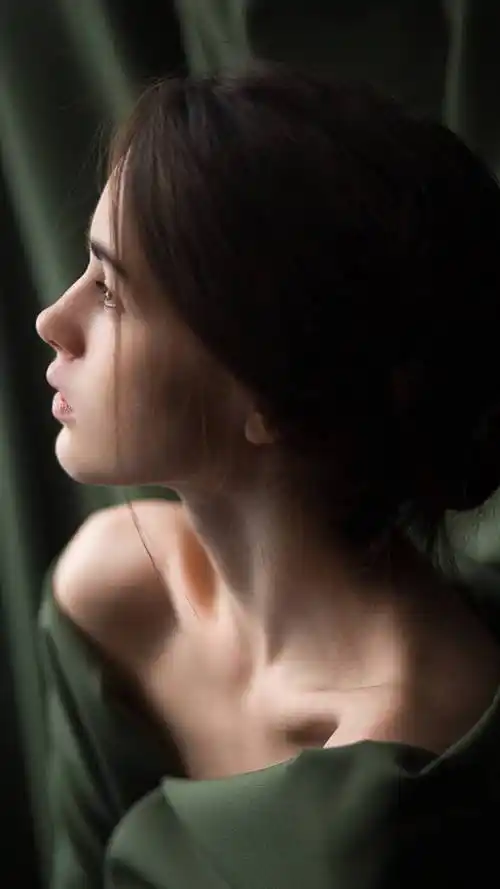 美女写真,清纯美女,侧脸,美女写真,清纯美女,气质美女,欧美风,手机