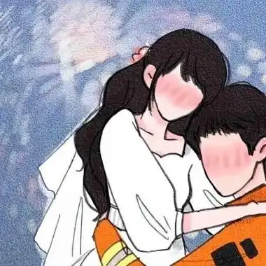 一男一女高质量可爱手绘情侣头像